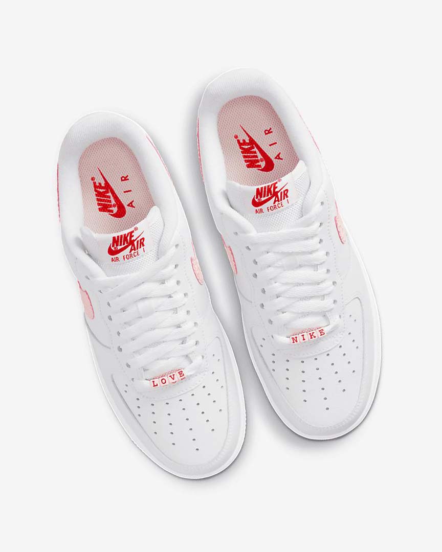 White / Red Nike Air Force 1 '07 Women's Sneakers | CA_2640