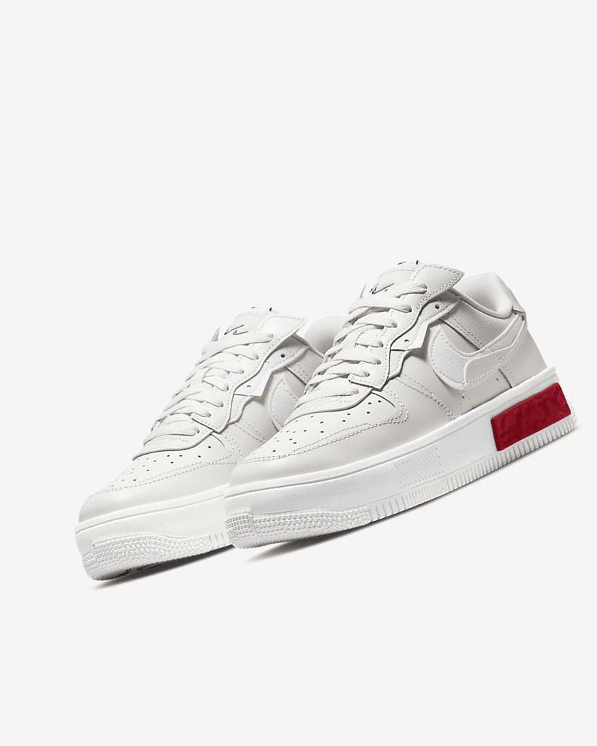 White / Red Nike Air Force 1 Fontanka Women's Sneakers | CA_2428