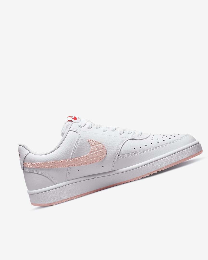 White / Red Nike Court Vision LO Women's Sneakers | CA_5473