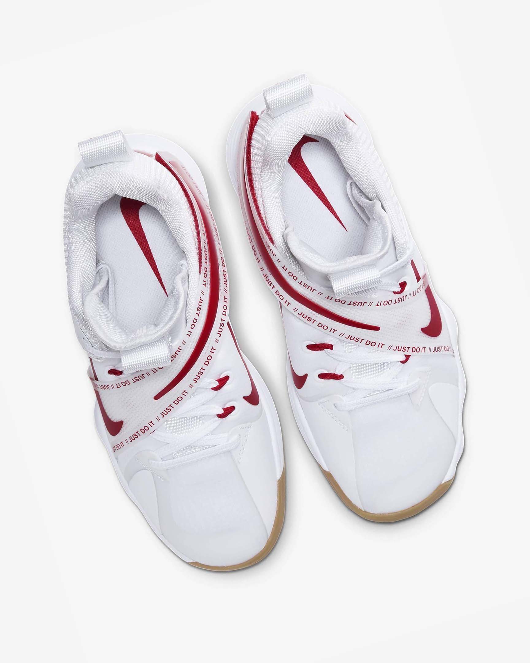 White / Red Nike React HyperSet Men's Volleyball Shoes | CA_2248