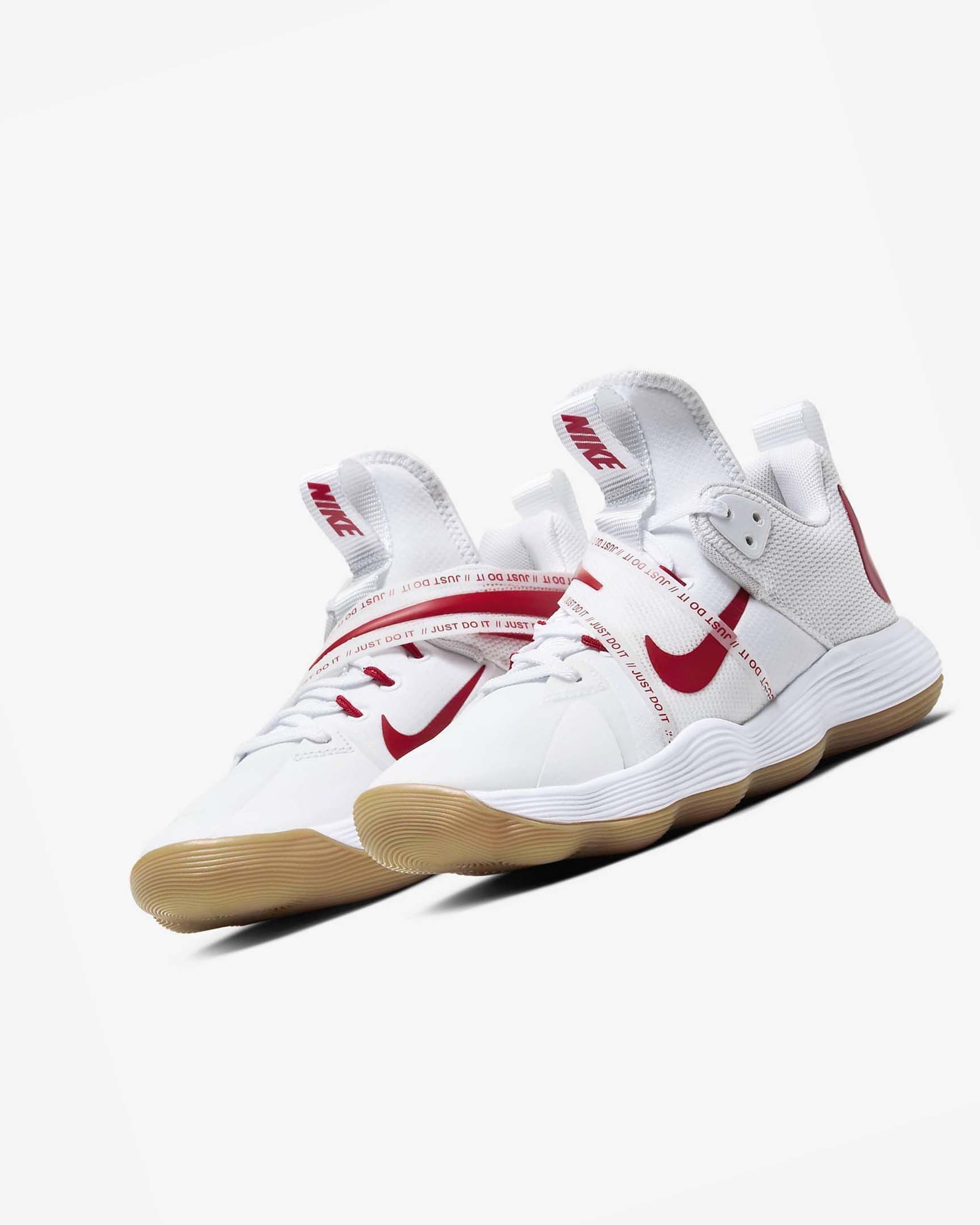 White / Red Nike React HyperSet Men's Volleyball Shoes | CA_2248