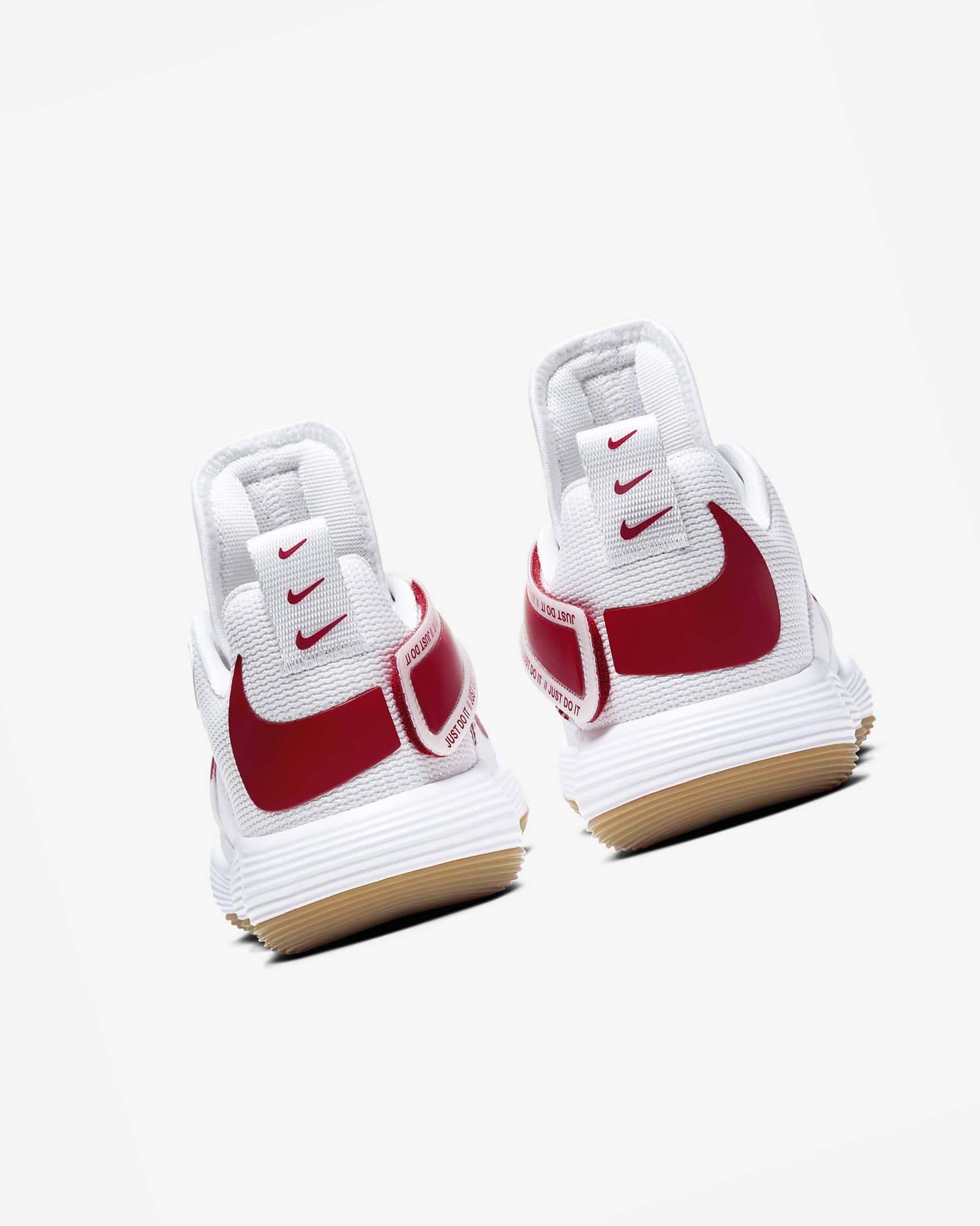 White / Red Nike React HyperSet Men's Volleyball Shoes | CA_2248
