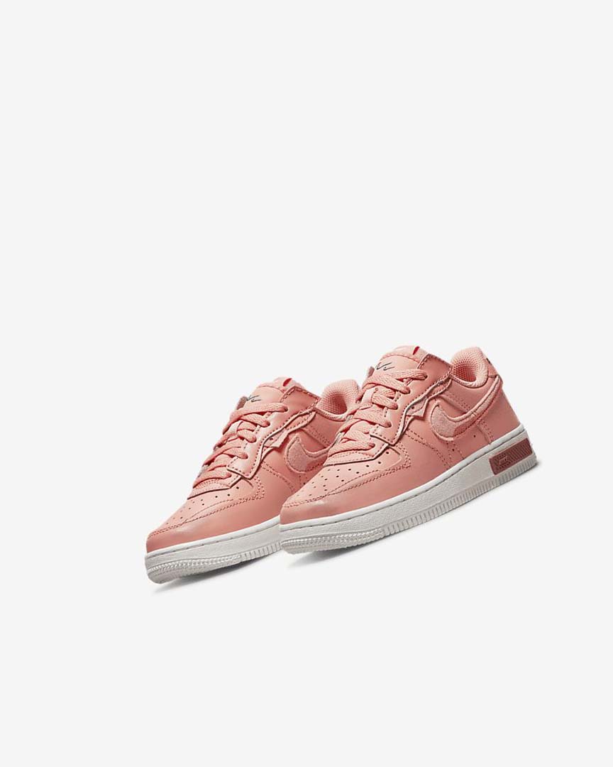 White / Red Pink / Light Nike Force 1 Fontanka Girls' Shoes | CA_4707