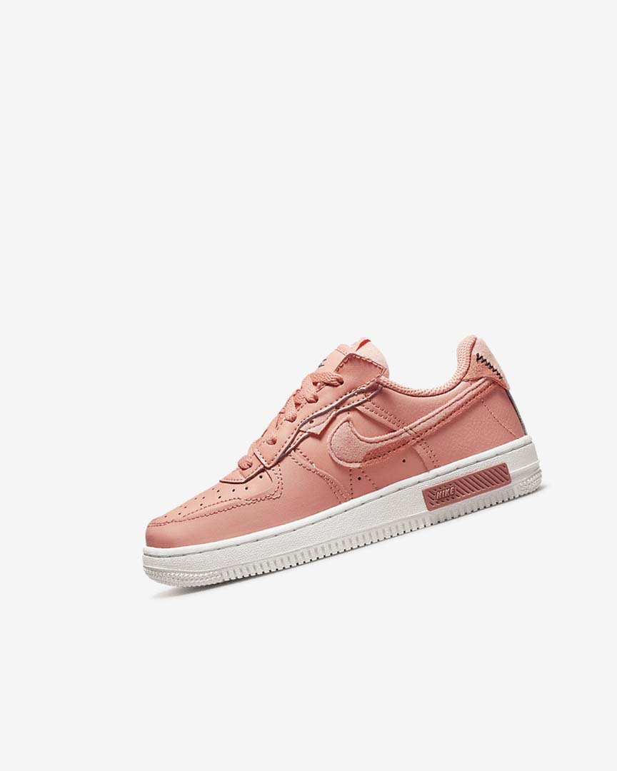 White / Red Pink / Light Nike Force 1 Fontanka Girls\' Shoes | CA_4707