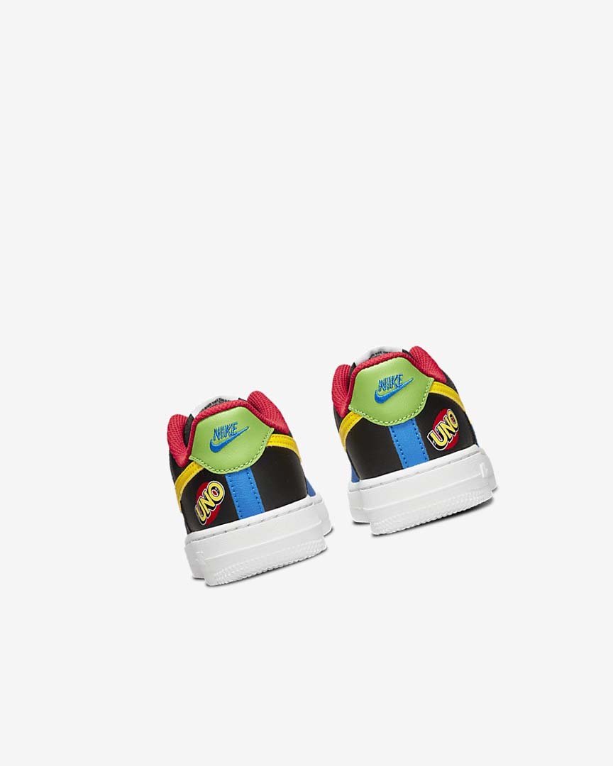 White / Red / Royal / Gold Nike Force 1 LV8 Girls' Shoes | CA_2935