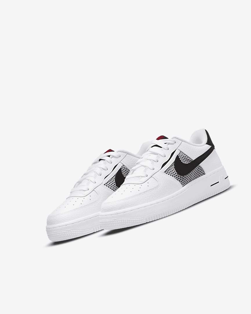 White / Red / White / Black Nike Air Force 1 LV8 Girls' Sneakers | CA_4609