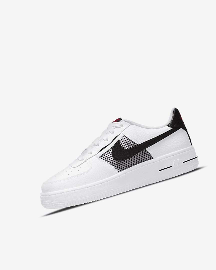 White / Red / White / Black Nike Air Force 1 LV8 Girls\' Sneakers | CA_4609