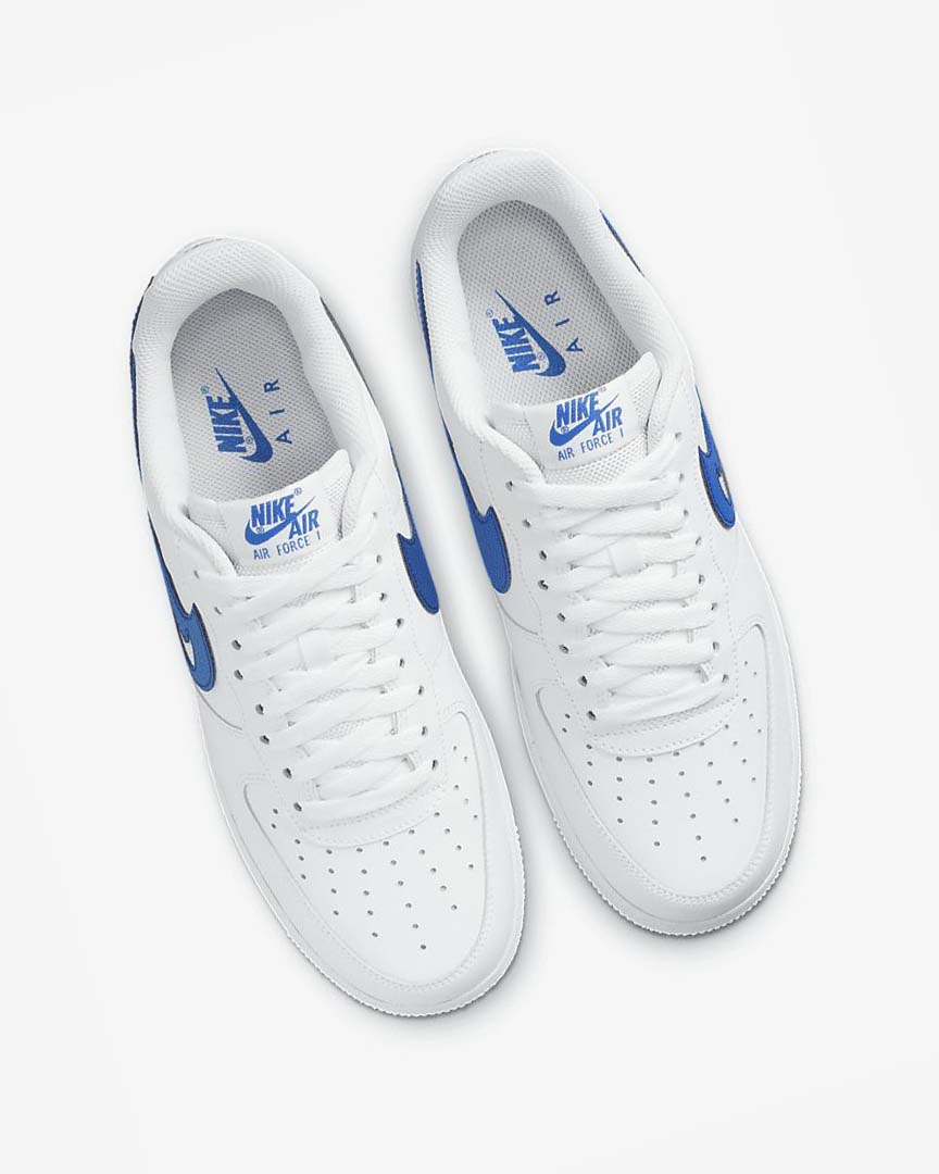White / Royal Nike Air Force 1 '07 Men's Sneakers | CA_5247