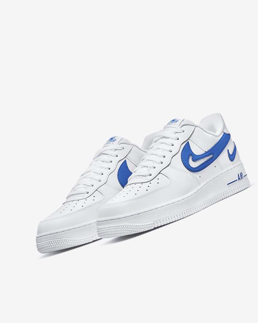 White / Royal Nike Air Force 1 '07 Men's Sneakers | CA_5247