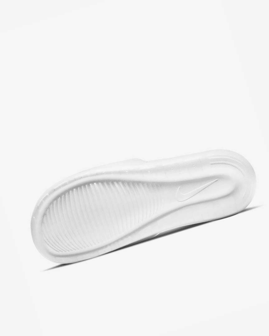White / Royal Nike Victori One Men's Slides | CA_1156