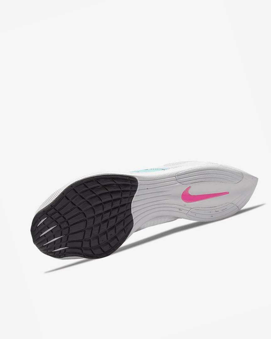 White / Turquoise / Pink Nike ZoomX Vaporfly Next% 2 Men's Running Shoes | CA_2872