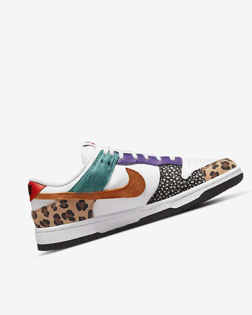 White / Turquoise / Purple / Deep Yellow Nike Dunk Low SE Women's Sneakers | CA_2949