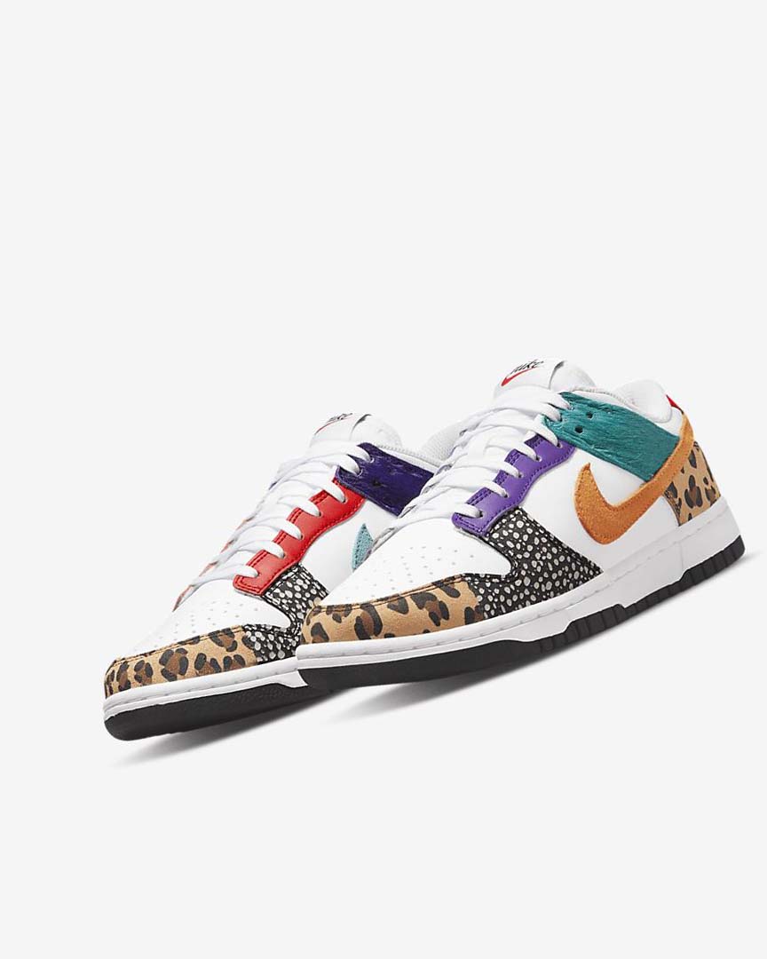 White / Turquoise / Purple / Deep Yellow Nike Dunk Low SE Women's Sneakers | CA_2949