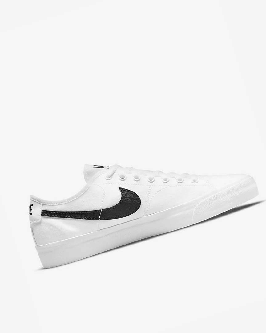 White / White / Black / Black Nike SB BLZR Court Men's Skate Shoes | CA_5602