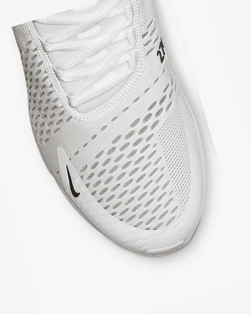 White / White / Black Nike Air Max 270 Men's Casual Shoes | CA_5012