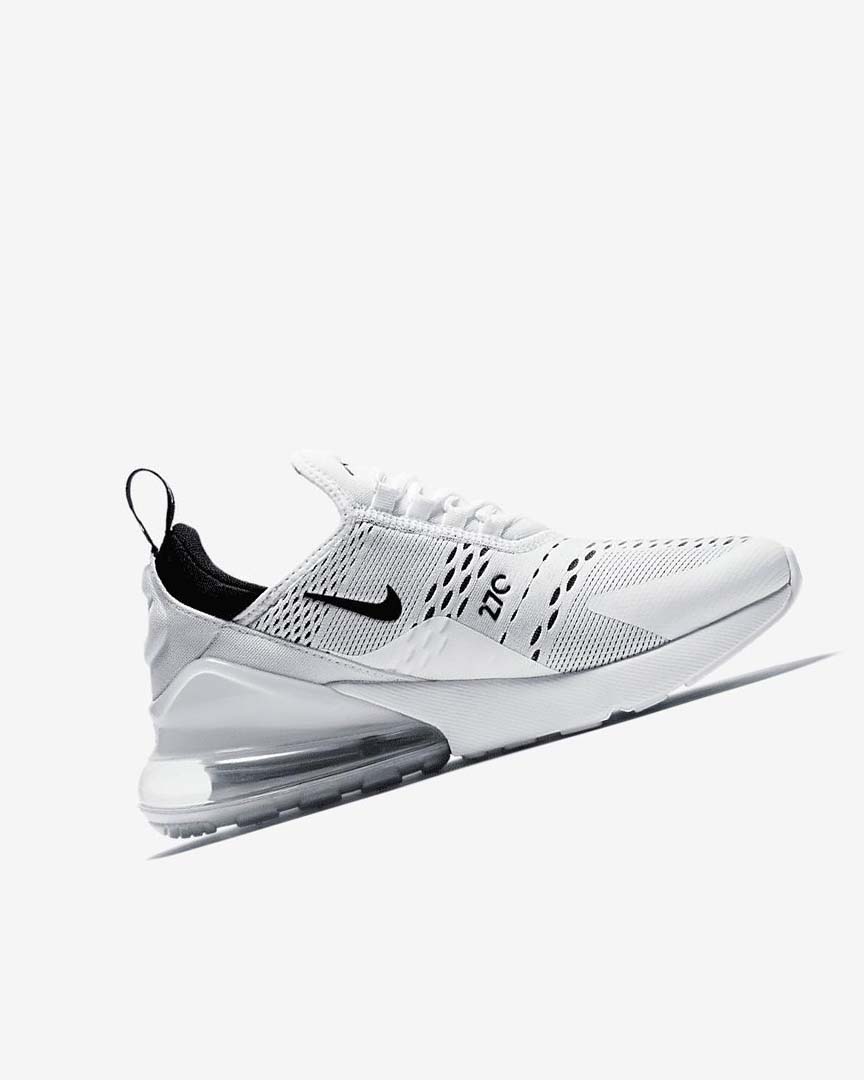 White / White / Black Nike Air Max 270 Women's Casual Shoes | CA_2759