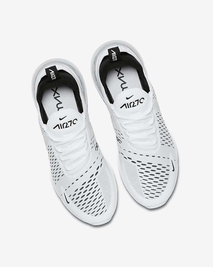 White / White / Black Nike Air Max 270 Women's Casual Shoes | CA_2759