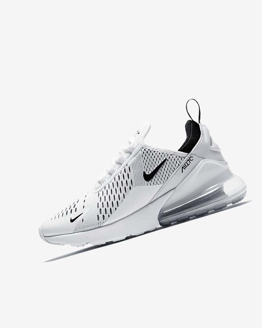 White / White / Black Nike Air Max 270 Women\'s Casual Shoes | CA_2759