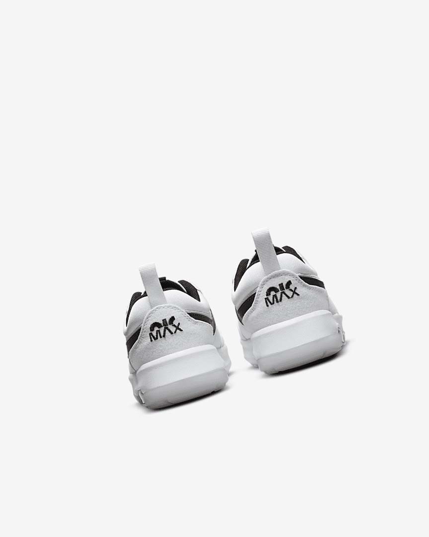 White / White / Black Nike Air Max Motif Girls' Shoes | CA_2351