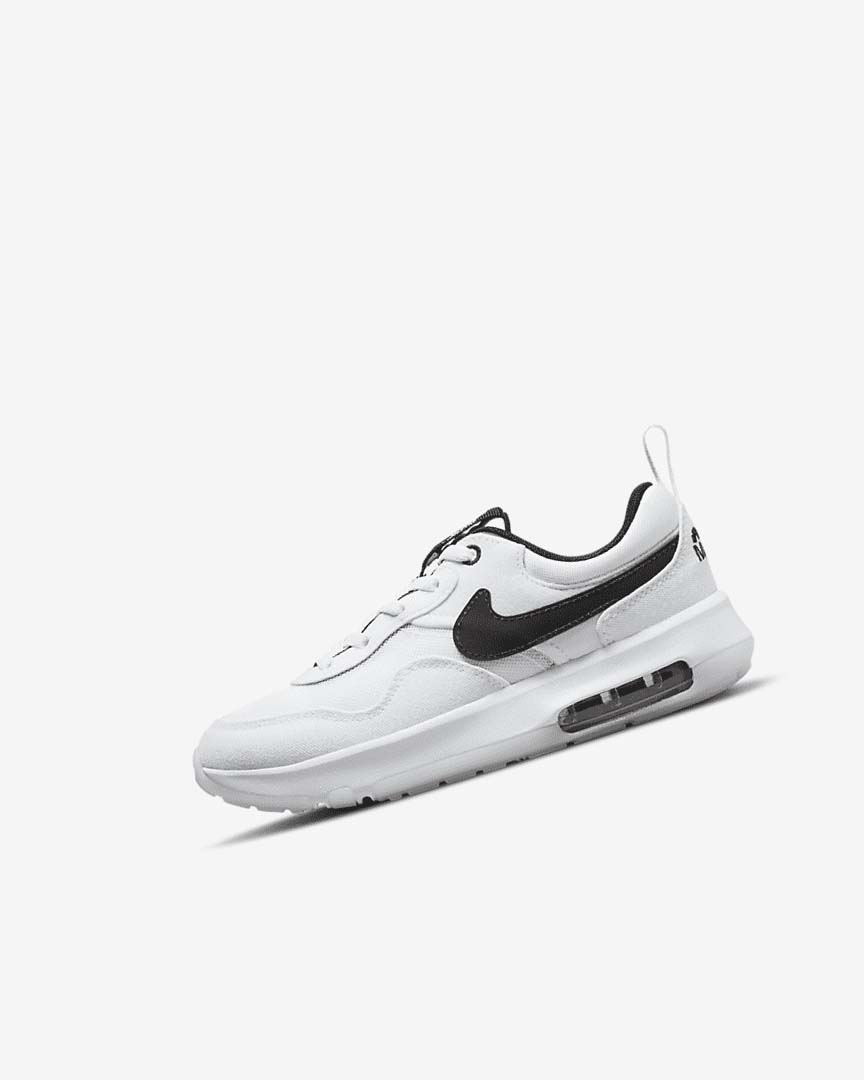 White / White / Black Nike Air Max Motif Girls\' Shoes | CA_2351