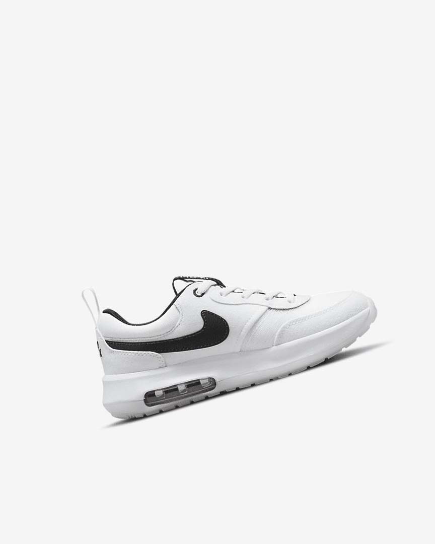White / White / Black Nike Air Max Motif Boys' Shoes | CA_4877