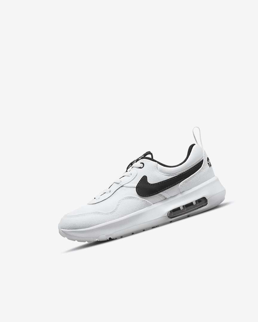 White / White / Black Nike Air Max Motif Boys\' Shoes | CA_4877