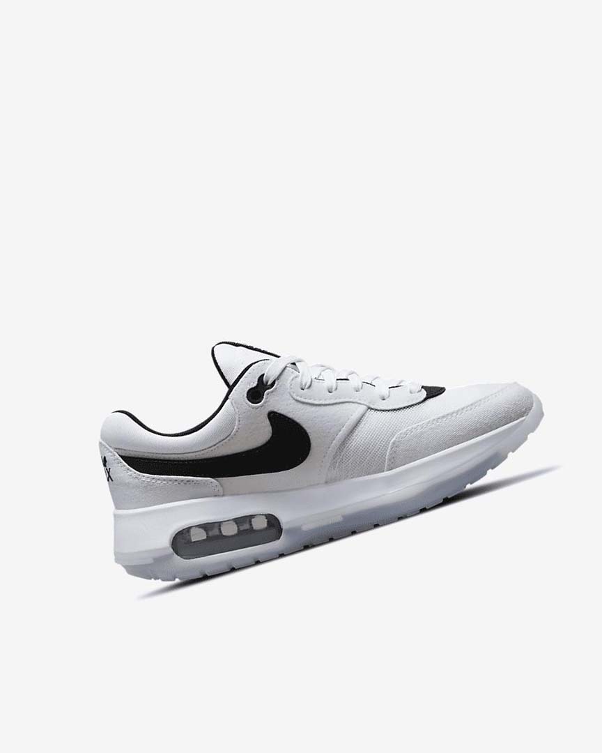 White / White / Black Nike Air Max Motif Boys' Shoes | CA_5496