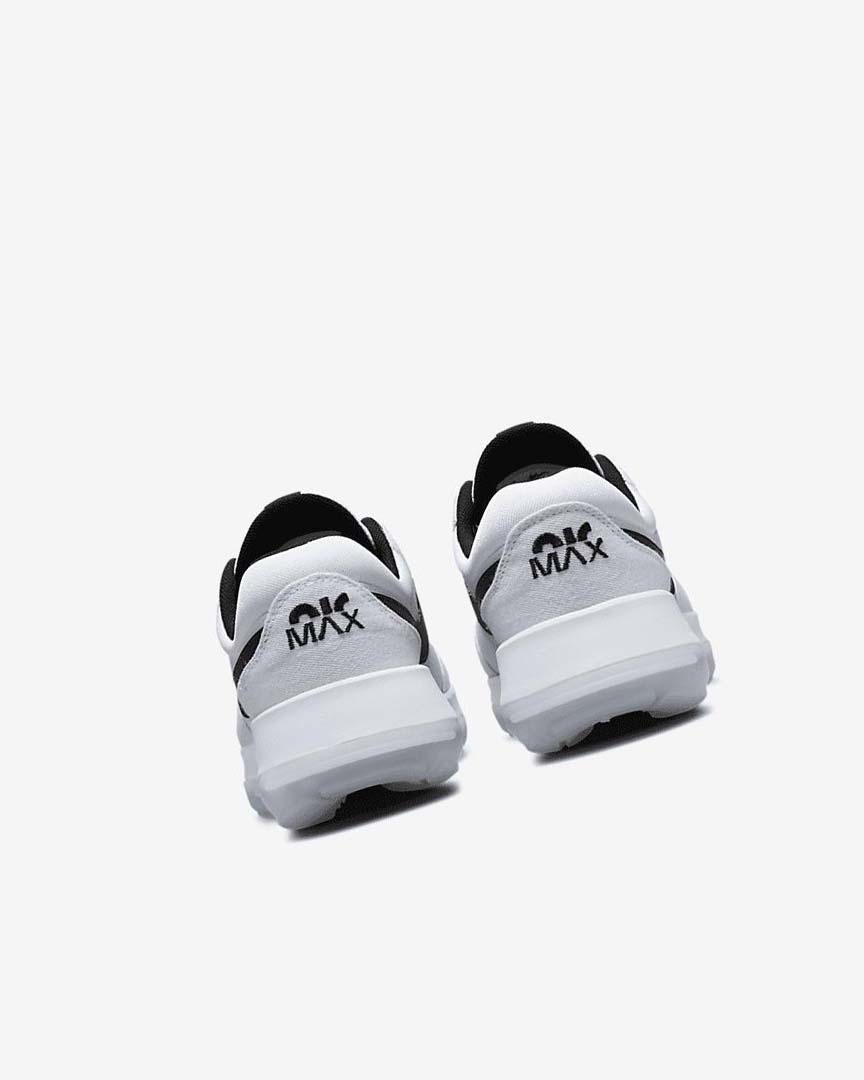 White / White / Black Nike Air Max Motif Boys' Shoes | CA_5496