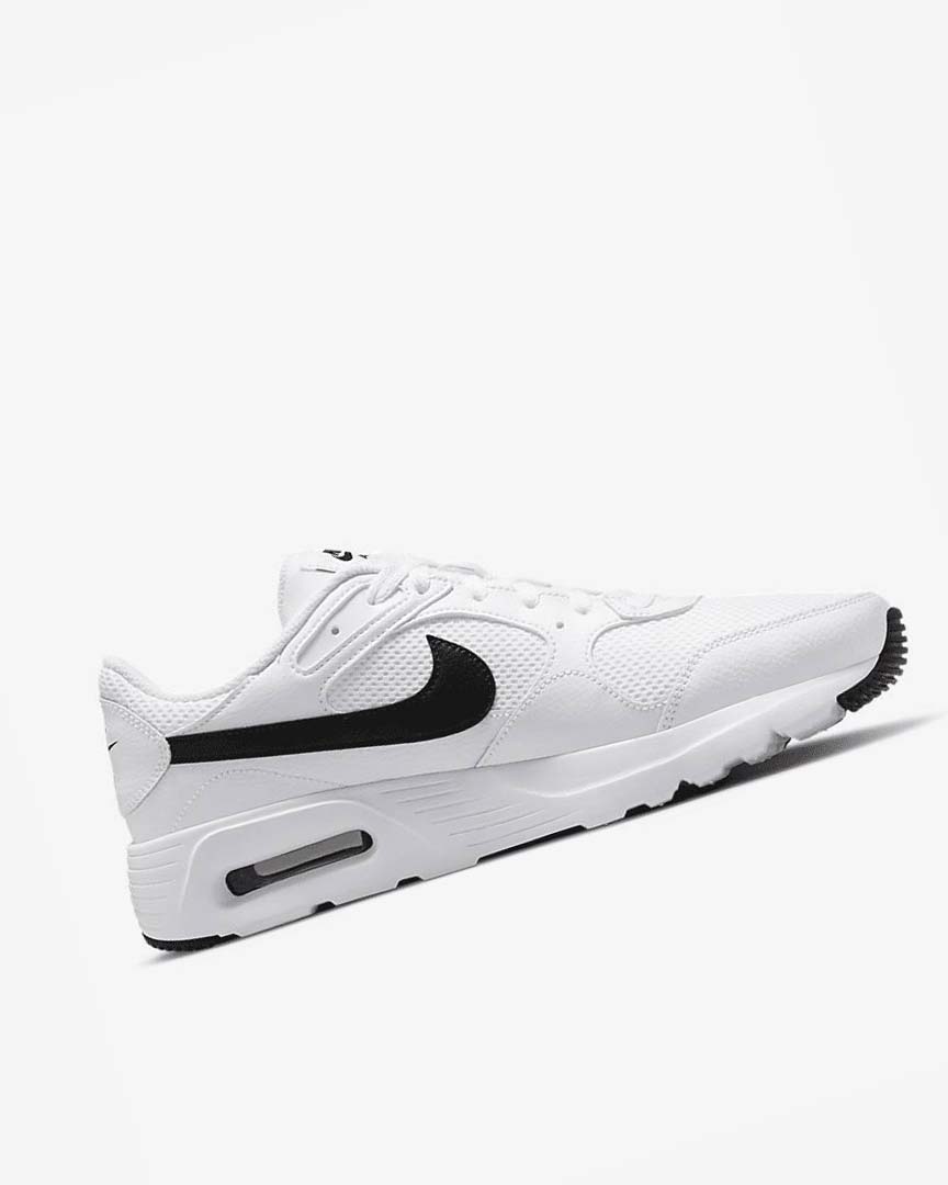 White / White / Black Nike Air Max SC Men's Sneakers | CA_2348