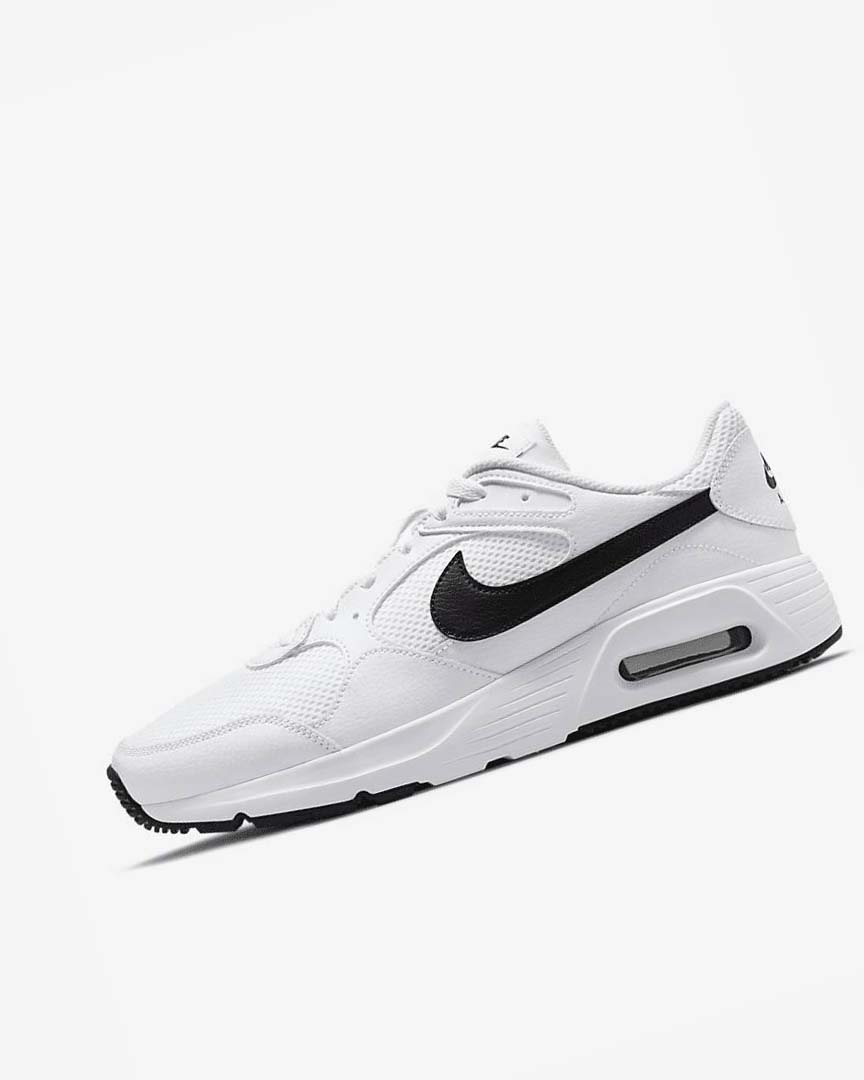 White / White / Black Nike Air Max SC Men\'s Sneakers | CA_2348