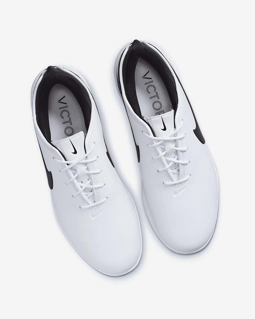White / White / Black Nike Air Zoom Victory Tour 2 Women's Golf Shoes | CA_2815