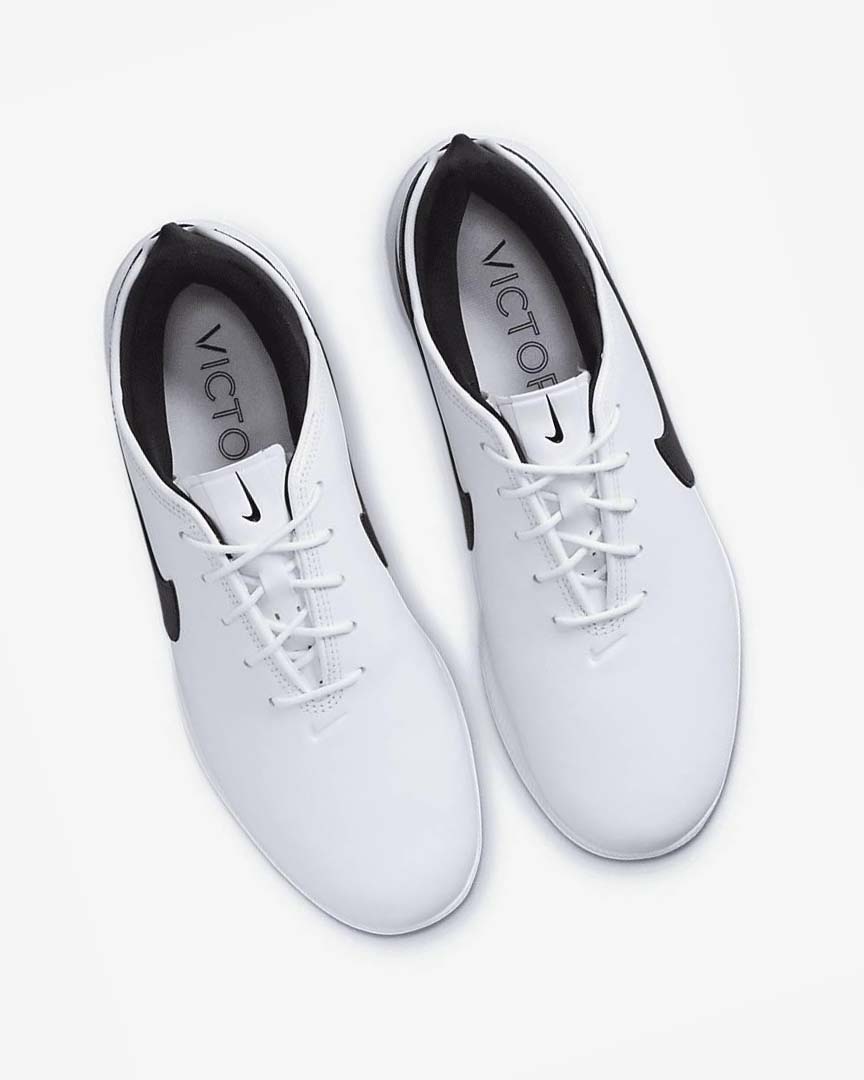 White / White / Black Nike Air Zoom Victory Tour 2 Men's Golf Shoes | CA_5039