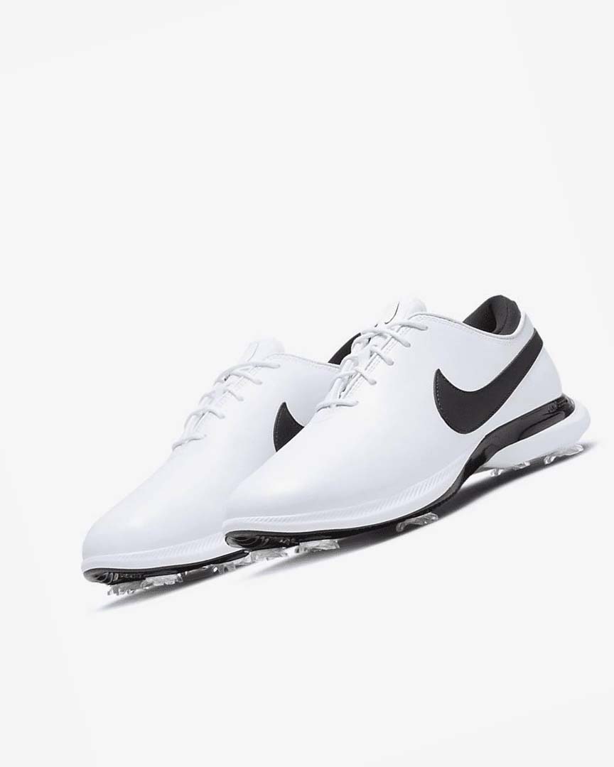 White / White / Black Nike Air Zoom Victory Tour 2 Men's Golf Shoes | CA_5039