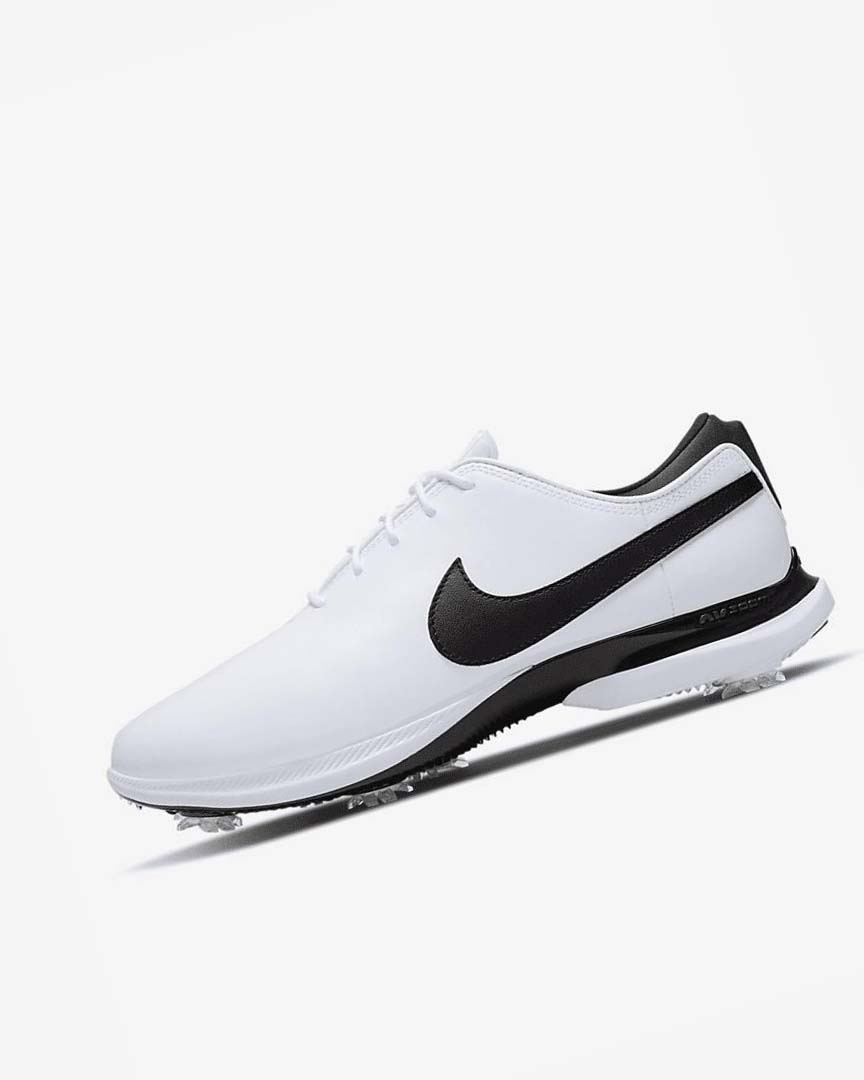 White / White / Black Nike Air Zoom Victory Tour 2 Men\'s Golf Shoes | CA_5039