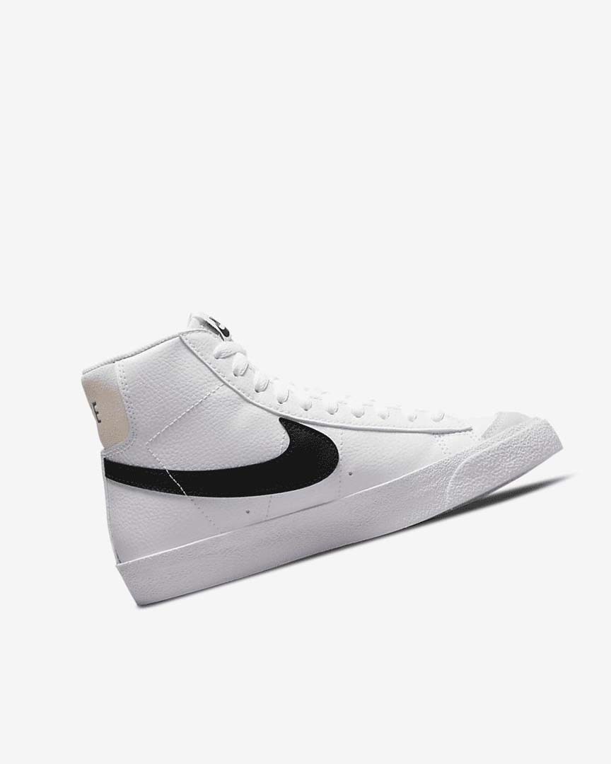 White / White / Black Nike Blazer Boys' Shoes | CA_2712