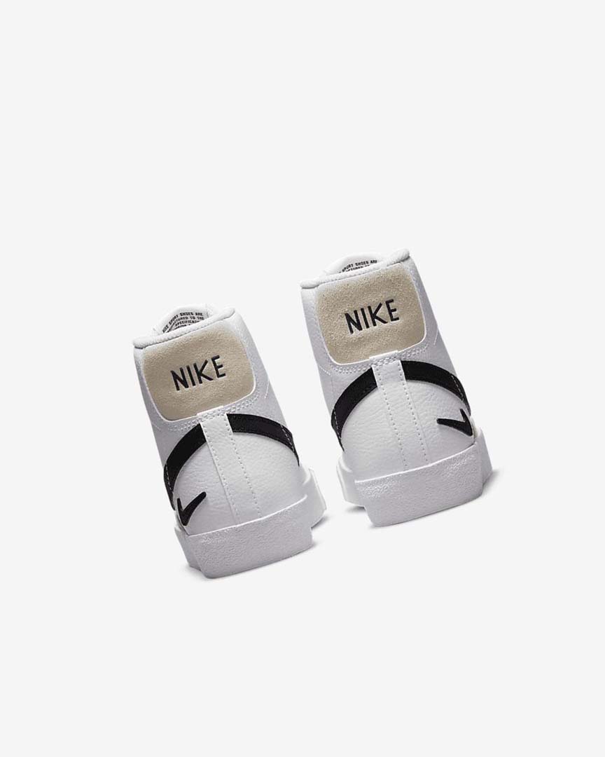 White / White / Black Nike Blazer Boys' Shoes | CA_2712