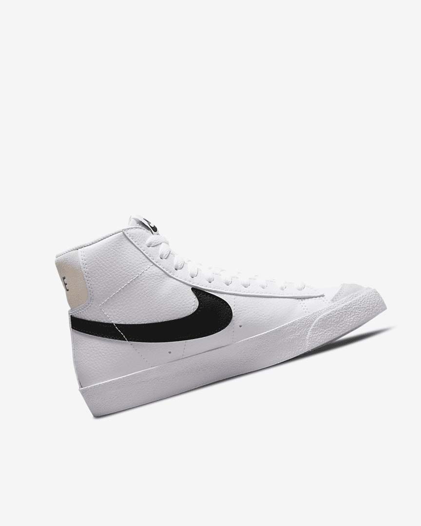White / White / Black Nike Blazer Girls' Shoes | CA_5514