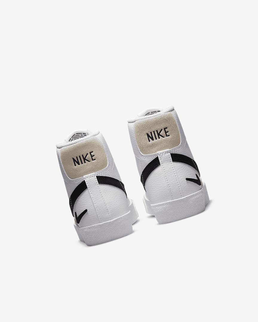 White / White / Black Nike Blazer Girls' Shoes | CA_5514