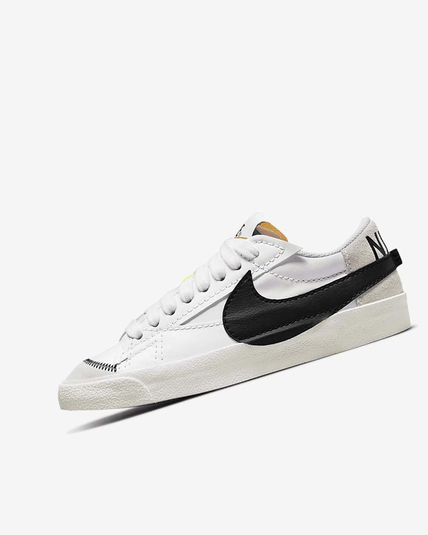 White / White / Black Nike Blazer Low \'77 Jumbo Women\'s Sneakers | CA_2825