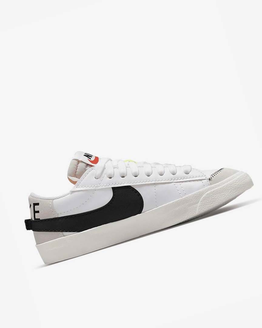 White / White / Black Nike Blazer Low '77 Jumbo Men's Sneakers | CA_4909