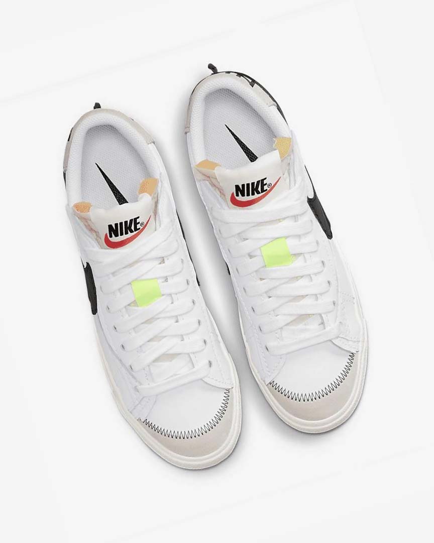 White / White / Black Nike Blazer Low '77 Jumbo Men's Sneakers | CA_4909