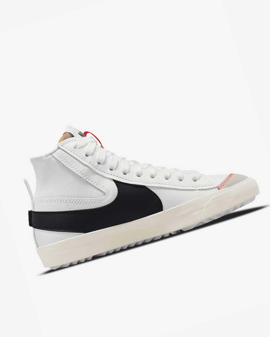 White / White / Black Nike Blazer Mid '77 Jumbo Men's Sneakers | CA_2345