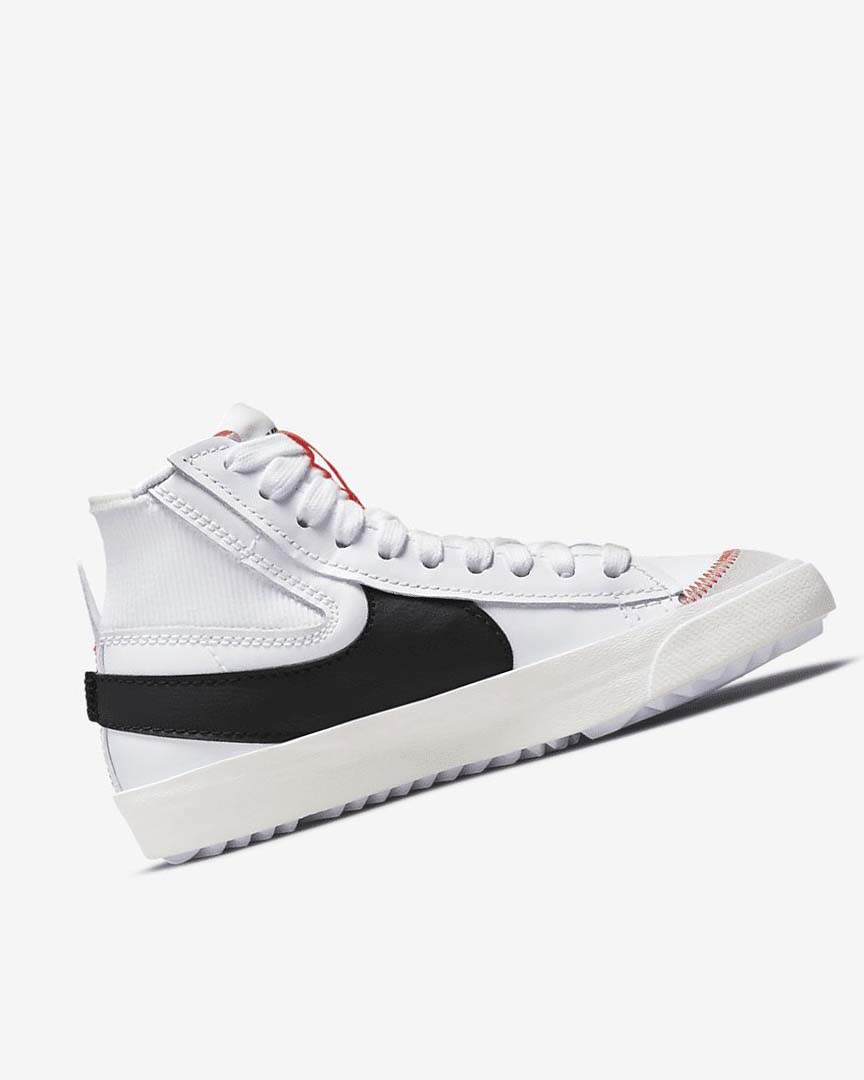 White / White / Black Nike Blazer Mid '77 Jumbo Women's Sneakers | CA_2778