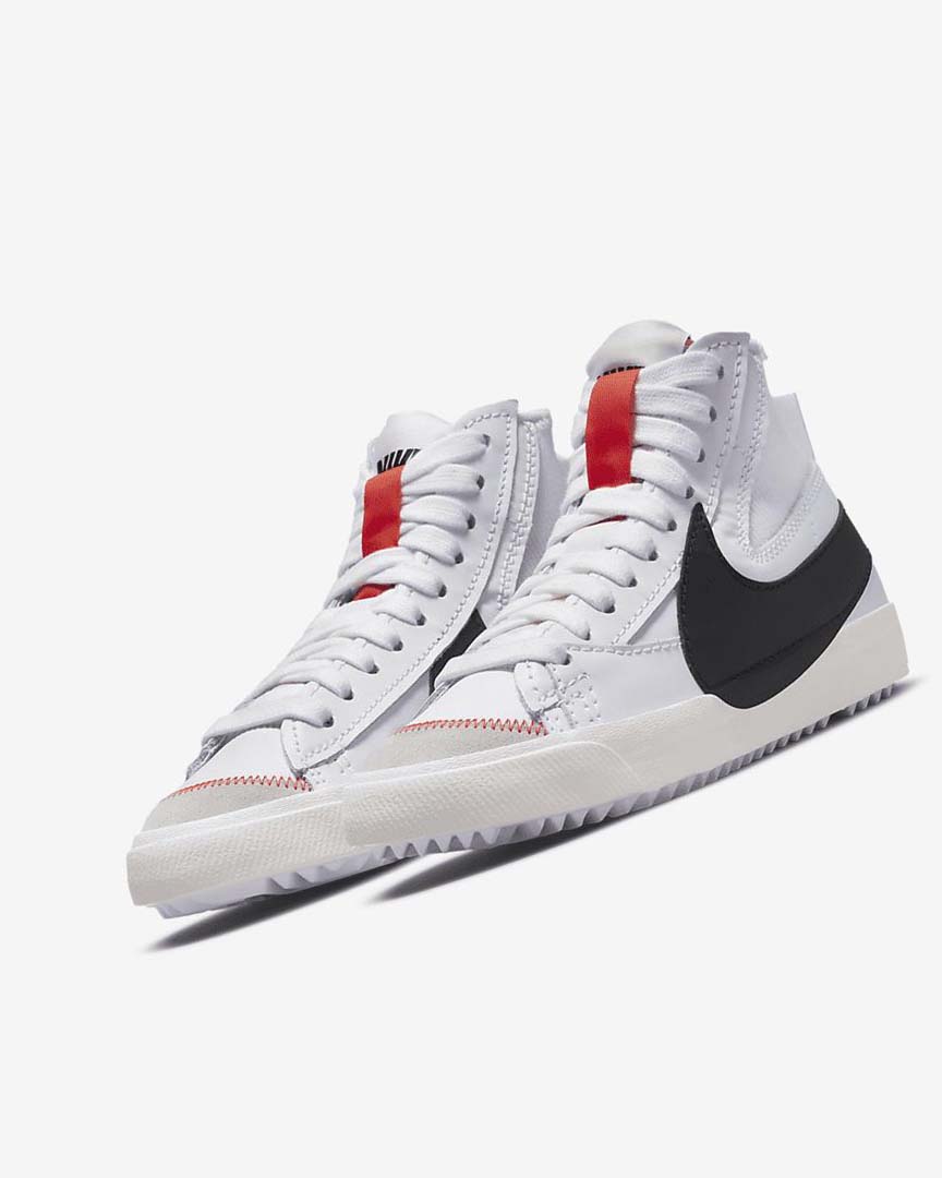 White / White / Black Nike Blazer Mid '77 Jumbo Women's Sneakers | CA_2778