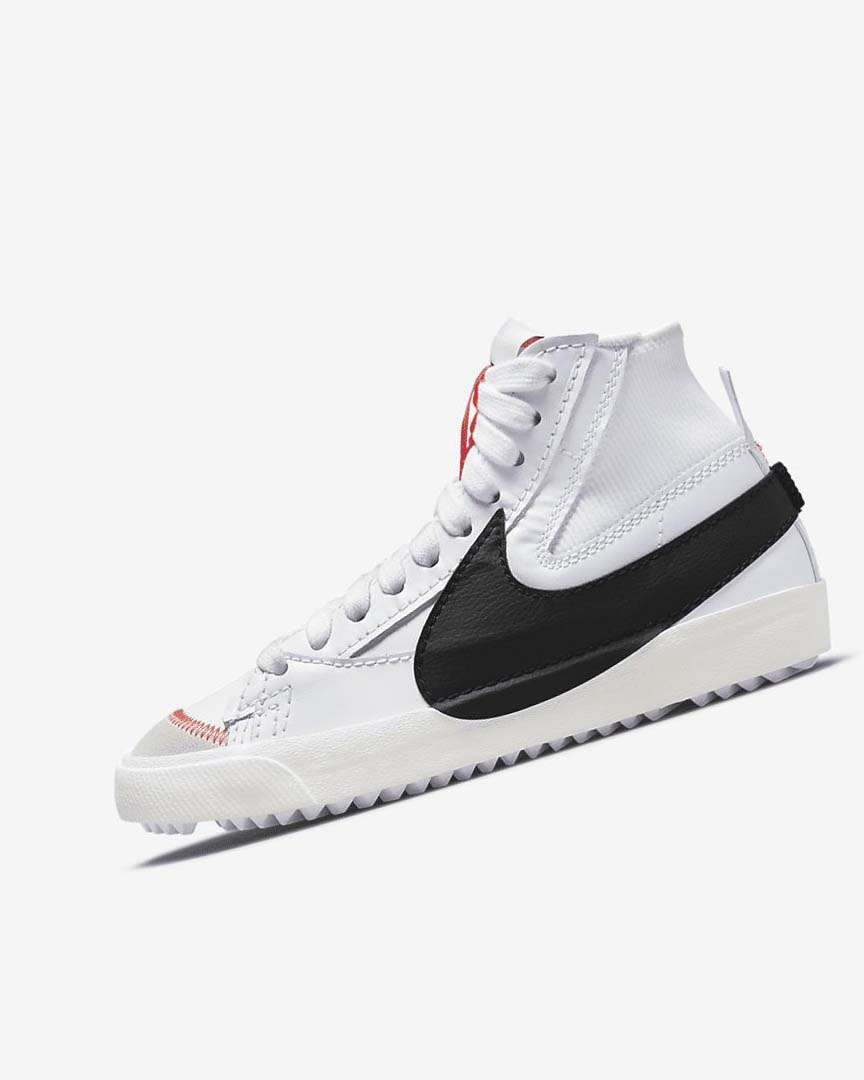 White / White / Black Nike Blazer Mid \'77 Jumbo Women\'s Sneakers | CA_2778