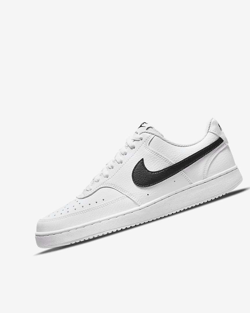 White / White / Black Nike Court Vision Low Next Nature Women\'s Sneakers | CA_3073