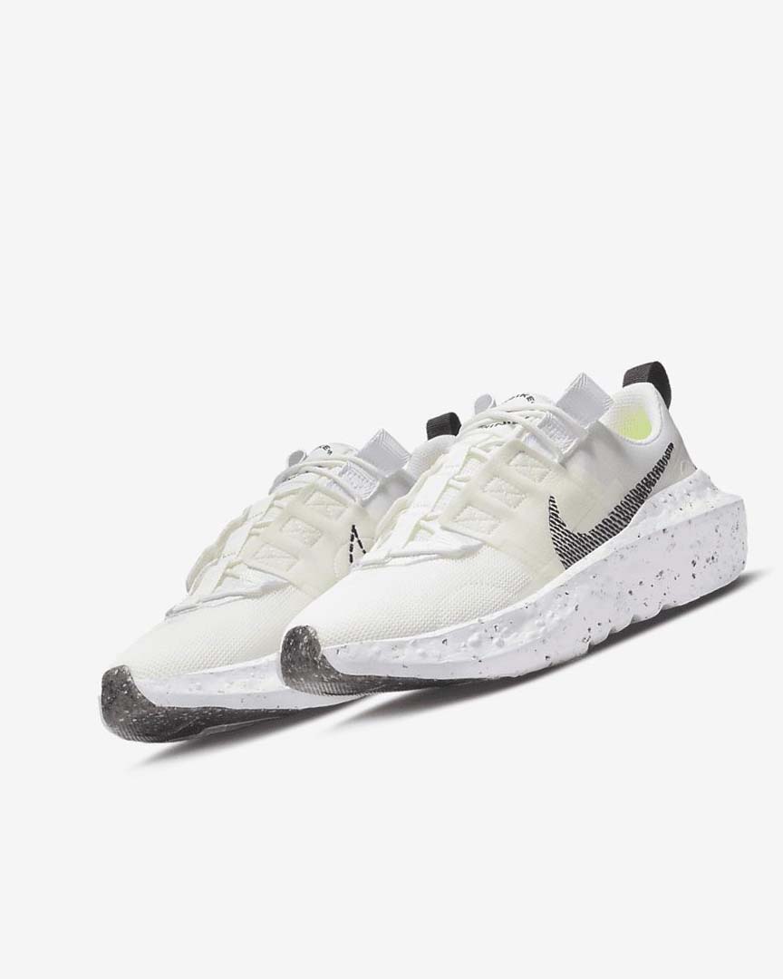 White / White / Black Nike Crater Impact Women's Sneakers | CA_4770