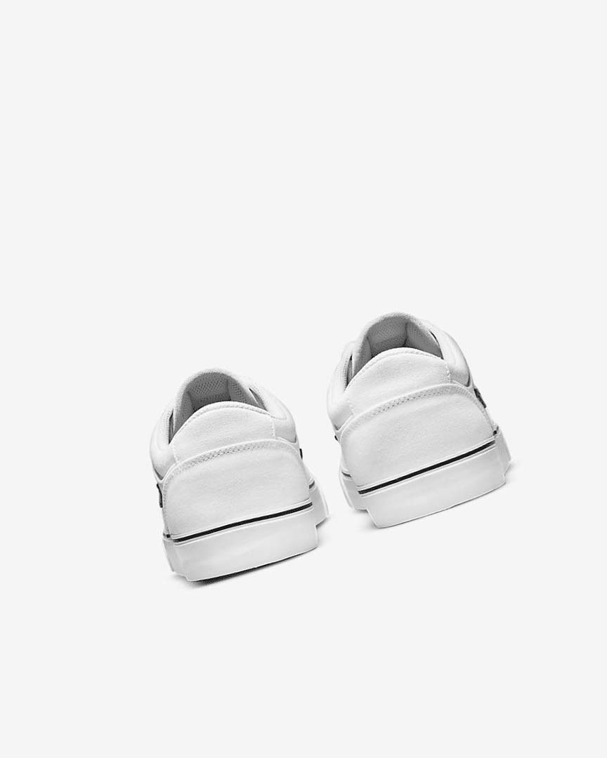 White / White / Black Nike SB Chron 2 Canvas Women's Skate Shoes | CA_2452