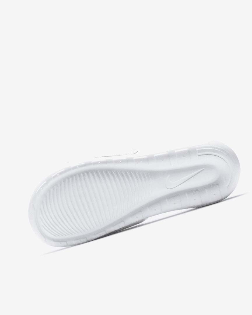 White / White / Black Nike Victori One Women's Slides | CA_5218