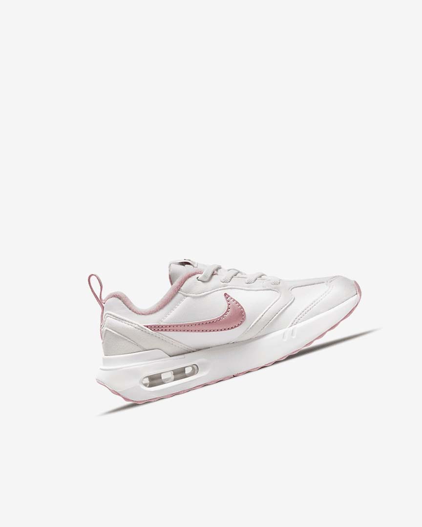 White / White / Black / Pink Nike Air Max Dawn Girls' Sneakers | CA_2990